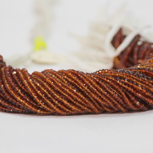 3mm 4mm Natural Brandy Citrine Facetado Rondelle Cuentas de piedras preciosas Strand para la fabricación de joyas del fabricante en venta al por mayor en línea - Product Image 1