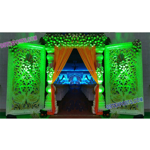 Indian Wedding Peacock Panel Wedding Fiber <b>Backdrop</b> Panel <b>Frames</b> Different <b>Backdrop</b> Panels Manufacturer - Product Image 1