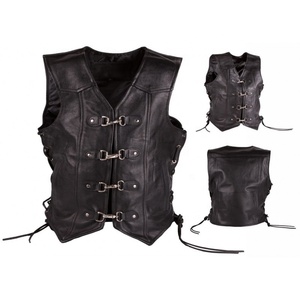 Chaleco de cuero para motocicleta, chaleco de alta calidad, personalizado, estilo único, todos los tamaños, colores disponibles, VES-0025 - Product Image 2