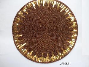 Tapete de mesa con cuentas de vidrio, dos tonos, color plateado, otros patrones disponibles, para mesa - Product Image 5