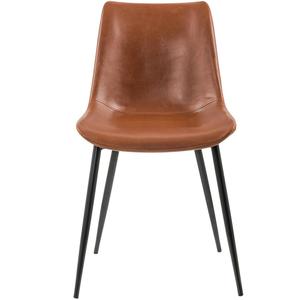 Chaise industrielle de luxe en bois et cuir, vente en gros - Product Image 2