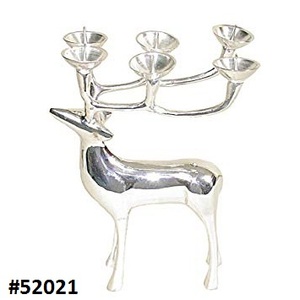 Candle Holder Deer <b>Candlestick</b> Metal Home Decor Silver Candle Stand Nickel Plated Deer Shape Candle Holder - Product Image 1
