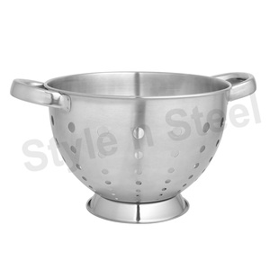 Passoire à gouttelettes en acier inoxydable, outil de cuisine en gros, passoire de cuisine avec poignée, passoire en métal - Product Image 1
