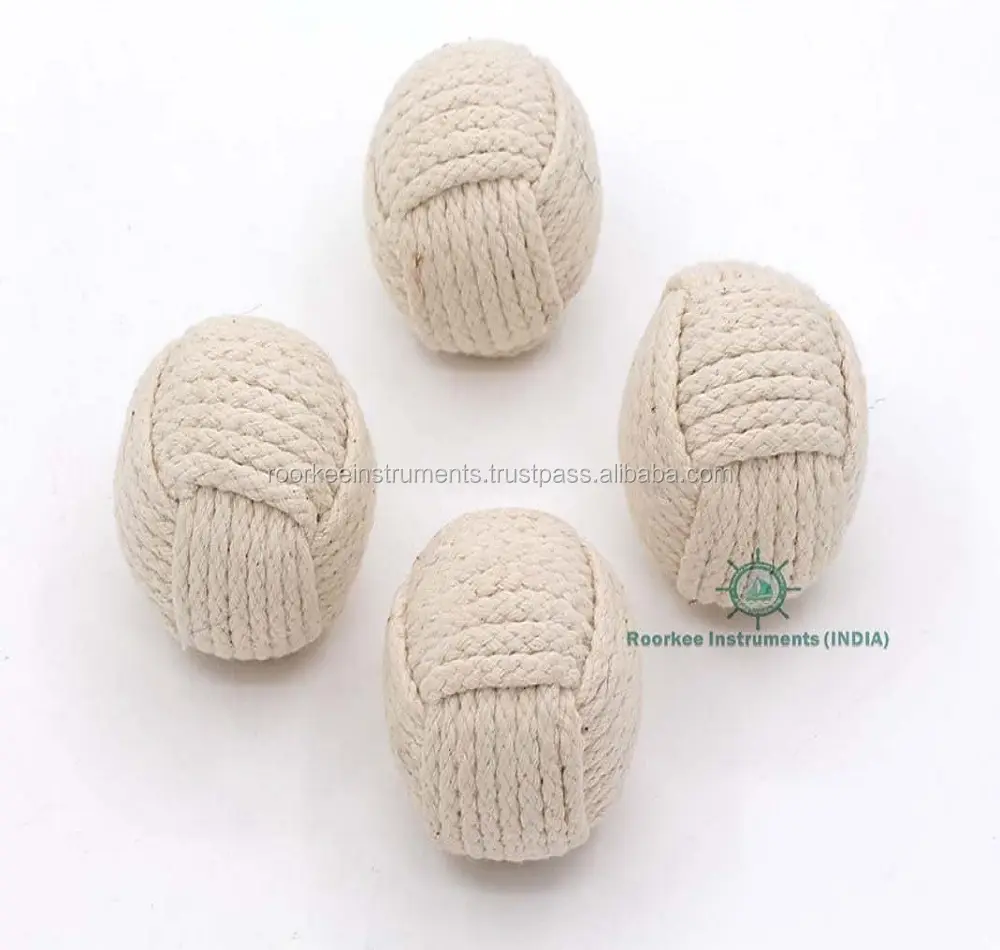 Nautical Set of 6 Cotton Rope Balls Home Decoration Accessories Bowl Fillers Balls