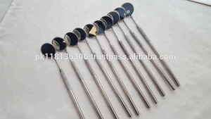 Espejo de cejas de forma pequeña Espejo de inspección de cejas profesional con logotipo personalizado de acero inoxidable Chapado en oro - Product Image 2