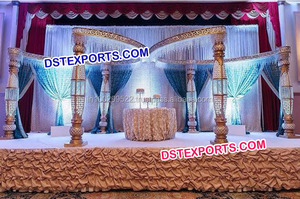 Mandap de cristal de boda con muebles de Maharaja, colgante de cristal, para boda asiática - Product Image 5