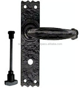 wholesale factory price cast iron black bathroom door <b>lock</b> privacy <b>lock</b> passage lever door <b>handle</b> iron <b>handle</b> - Product Image 2