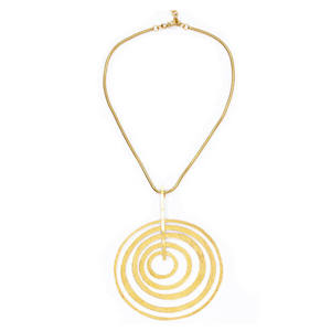 Collar geométrico chapado en oro hecho a mano, joyería de moda de aleación de tendencia para fiesta de compromiso, aniversario, regalo de boda - Product Image 2