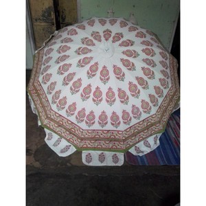 Sombrilla de Jardín Grande Royal Mughal JAIPUR Khazana, Diseño Clásico Indio Hecho a Mano, Control Manual, Decoración para Bodas en la Playa - Product Image 4