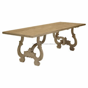 Juego de comedor de madera maciza Vintage francés, muebles para el hogar de alta calidad con silla - Product Image 3