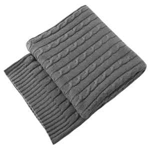 Textile de maison 100% polyester moderne 100% coton tricoté canapé jeter couverture couverture tissée et designer jeter des couvertures