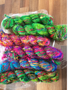 Cintas de seda de sari hechas de sari reciclado - Product Image 1