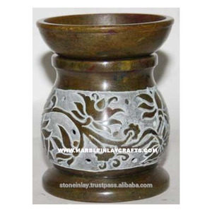 Aroma <b>Fragrance</b> <b>Oil</b> <b>Burner</b> Marble Stone Inlay <b>Oil</b> <b>Burner</b> - Product Image 1
