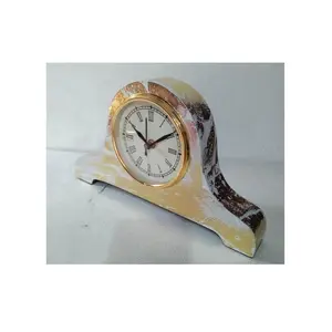 Orologio da tavolo con DESIGN geometrico con supporto in legno,