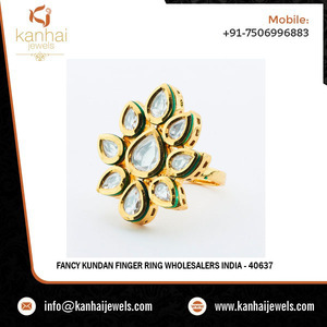 Fancy Kundan <b>Finger</b> <b>Ring</b> Wholesalers India - Product Image 2