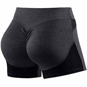 Custom OEM <b>Plus</b> <b>Size</b> Ladies Casual Summer Nylon Print Fitted Gym <b>Shorts</b> with <b>Elastic</b> <b>Waist</b> - Product Image 1