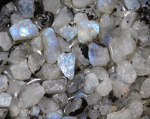 Pierre de lune naturelle en pierre de lune, perles rugueuses, vente en gros - Product Image 3