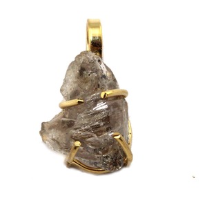 ตัวเชื่อมต่อจี้หินเกิดเพชร Herkimer,ตัวเชื่อมต่อจี้ชุบทองแบบง่ามตัวเชื่อมต่อค้นหา - Product Image 1