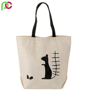 Sac fourre-tout d'épicerie en coton réutilisable écologique Logo de l'entreprise personnalisé imprimé Prix raisonnable du fabricant - Product Image 2