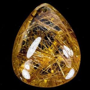 Rutilo Dorado Natural de la India, Piedra Preciosa Semipreciosa en Cabujón Suelto, Gemas, Precio de Piedras Preciosas - Product Image 3