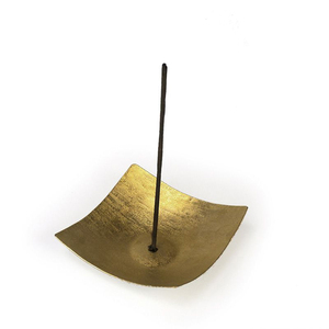 Antique Gold Brass Metal Square <b>Incense</b> <b>Stick</b> <b>Holder</b> - Product Image 1
