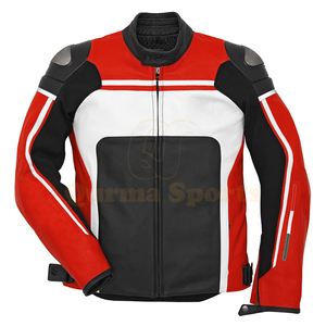 เสื้อแจ็กเก็ตการแข่งรถมอเตอร์ไซด์หนังกันลมสำหรับผู้ชาย - Product Image 1