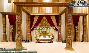 Mandap de Cristal con Diseño de Mariposa en Venta, Fabuloso Mandap de Cristal Dorado para Bodas, Mandap de Cristal de Fibra en Estilo Mariposa, España - Product Image 6
