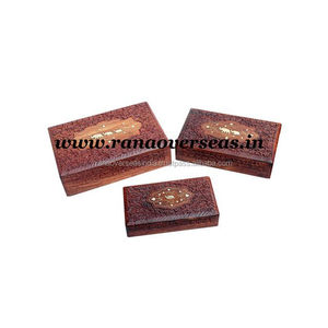 Boîte à bijoux en bois avec incrustation en laiton éléphant et Design sculpté à la main pour femmes et filles - Product Image 4