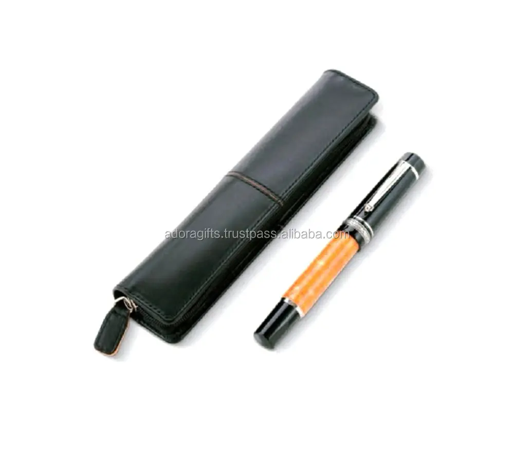 Bolsa para caneta com zíper personalizada, saco de lápis/caneta personalizada com zíper
