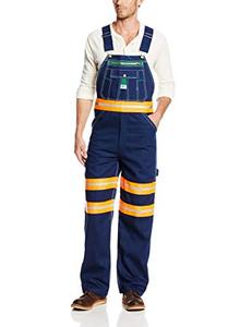 Monos de algodón 100% con cinta reflectante, uniformes de trabajo de construcción de alta visibilidad, Material de poliéster - Product Image 6