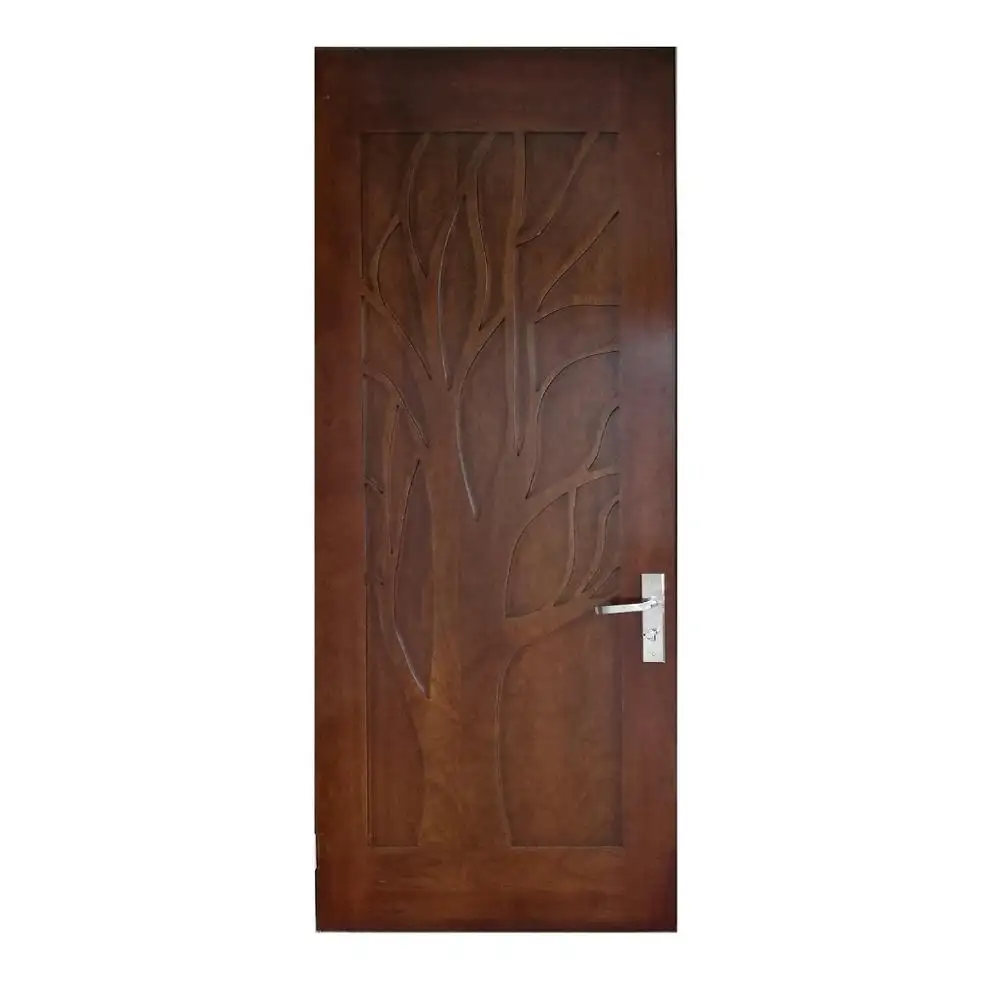 Great offer modern tree design carving solid hard wood exterior door Malaysia furniture manufacturer export long lasting type