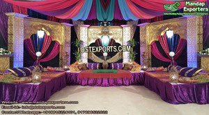 Conjunto de Decoración Nocturna para Sangeet Musulmán Asiático, la Mejor Decoración para Eventos de Mehndi, Impresionante Decoración Nocturna Árabe para Mehndi, EE. UU. - Product Image 2