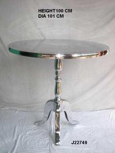 Modern 89cm Round Cast Aluminium <b>Table</b> with Rough Nickel Finish Home Decor Furniture for Living Room - Product Image 3