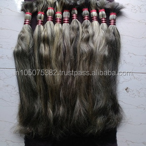 Pelo gris Remy de templo indio sin procesar - Product Image 2