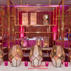 Lanterne en verre blanc antique octogonale pour la décoration de Noël, l'éclairage de la maison, la décoration de table de mariage, lanterne en verre artisanale pour bougie - Product Image 4