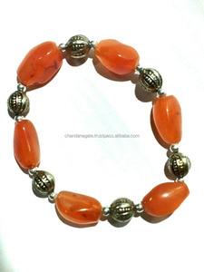 Pulsera de cristal de piedra de cornalina Roja india, piedra preciosa natural, joyería de moda para hombres y mujeres, regalo, meditación energética - Product Image 4