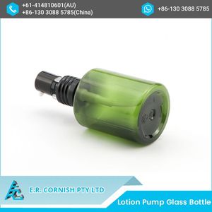 Top Quality Frosted Green Slant Cosmetic Bottle - Product Image 2