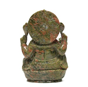 Venta al por mayor Unakite espiritual tallado a mano Ganesha escultura estatuilla estatua piedra preciosa natural hecha a mano ¡Compre al mejor precio! - Product Image 5