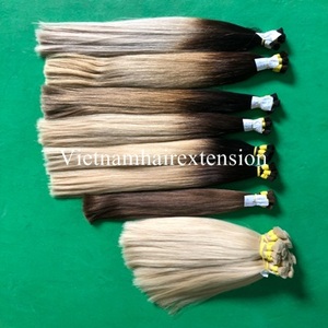 Extensions de cheveux russes toutes couleurs, double trame, 100% cheveux humains vierges Remy, boucles françaises, en vrac, origine Vietnam - Product Image 3