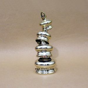 Cloches en métal oxydé en laiton antique avec clapets pour projets d'artisanat, bricolage, décoration de Noël - Product Image 6