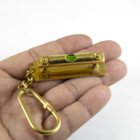 Laiton nautique petit Mini niveau d'eau niveau à bulle inclinomètre porte-clés porte-clés porte-clés avec boucle en laiton