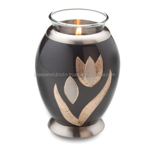 Tealight Brass Funeral <b>Urn</b> By Brassworld India - Product Image 6