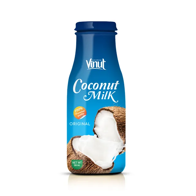 Fornecedor garrafa de Vidro de leite de Coco 280 ml Originais