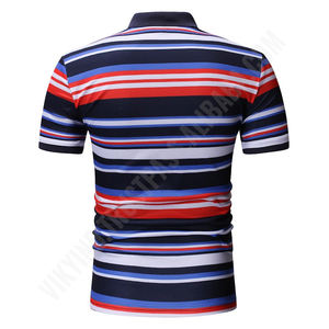 เสื้อโปโลผู้ชายคุณภาพสูง ลายทาง แขนสั้น สไตล์ลำลอง ทรงเข้ารูป ผ้าฝ้าย รุ่นใหม่ล่าสุดสำหรับฤดูร้อน - Product Image 6