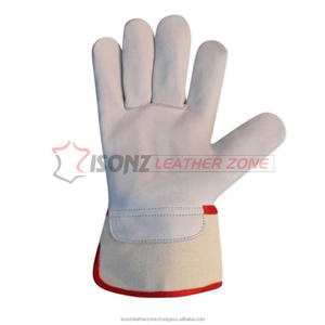 Guantes de Seguridad para Trabajo con Cuero, Duraderos, Transpirables, Antideslizantes, Sin Látex, de 10 Pulgadas - Product Image 3