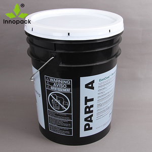5.28 US Gallon <b>Plastic</b> Bucket 20L with Gold Color Without Handle with Tear <b>Strip</b> Lid - Product Image 5
