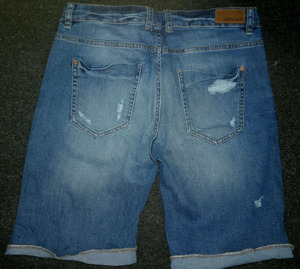 กางเกงขาสั้นผ้ายีนส์สำหรับเด็กกางเกงขาสั้นผ้าเดนิมสำหรับเด็กผู้ชายแบบไม่ฉีกขาด - Product Image 2