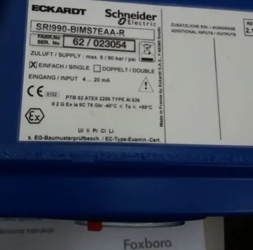 Eckardt Foxboro SRI990-BIMS7EAA-R Positioner