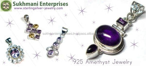 2024 Meilleures ventes de bijoux fins pour femmes Bijoux en argent sterling à la mode Collier d'améthyste à un prix raisonnable - Product Image 4