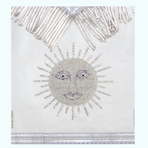 Grand Master ผ้ากันเปื้อนสำหรับ Freemason ปักปกหนังแท้รากฐานผ้าสำหรับปักครอสติชที่สง่างาม - Product Image 2